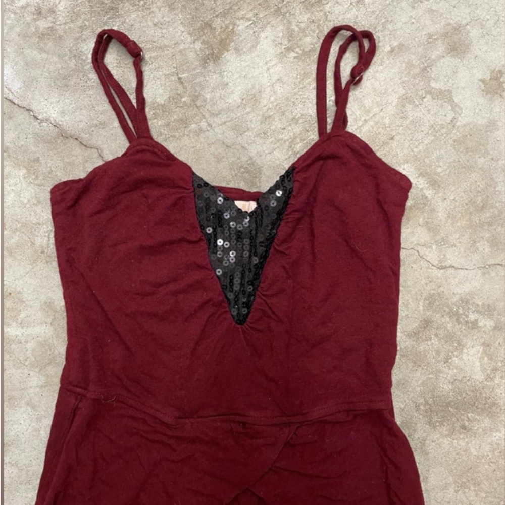 Tulle Red Sequin Dress - Picture 2 of 4